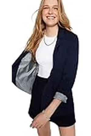 Trendyol Damen Gerade Lange Ärmel Regulär Blazerjacke Blazer, , 36 Mujeres