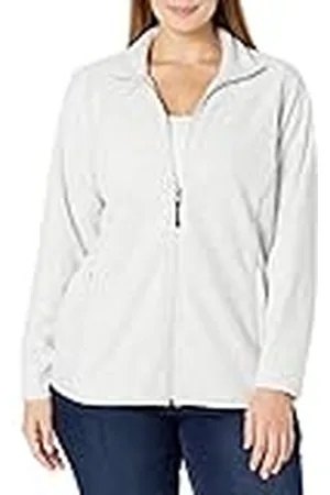 Amazon Chaqueta de Forro Polar Suave con Cremallera Completa y Corte clásico (Disponible en Tallas Grandes) Mujer, , L