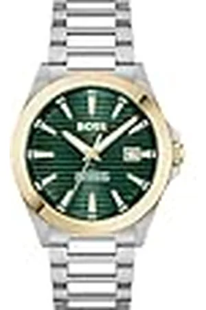 HUGO BOSS Reloj con Movimiento de Cuarzo de Tres Manecillas para Hombre Colección Strike con Correa de Acero Inoxidable Plateada - 1514173
