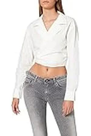 NA-KD Overlap Cropped Shirt Camisa Mujer, , 48 EU