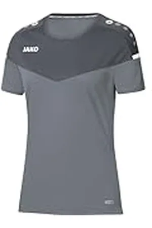 Jako Camiseta para Mujer Champ 2.0, Color Gris Piedra, Antracita, Talla 44