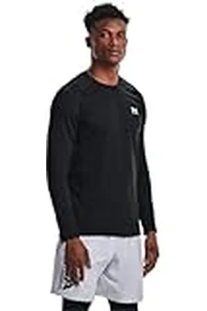Under Armour CG Armour Fitted Crew, camiseta Hombre, (Black / White) , XL