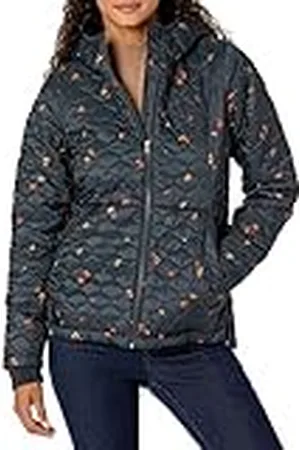 Amazon Chaqueta Acolchada Ligera con Cremallera Completa, Resistente al Agua, con Capucha y Forro de Sherpa Mujer, , S