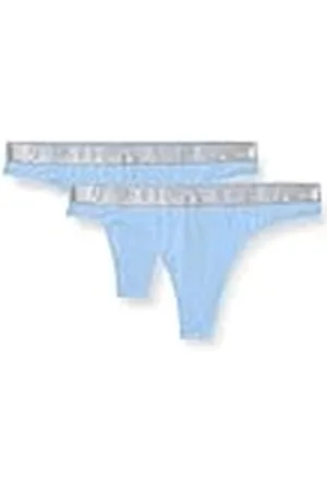 Emporio Armani 2-Pack Thong Iconic Microfiber, tanga bragas para Mujer, , XS