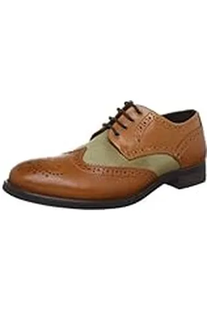 SELECTED Sel Titus Mix 16030232 - Zapatos de Cordones de Cuero para Hombre, Color Verde, Talla 45