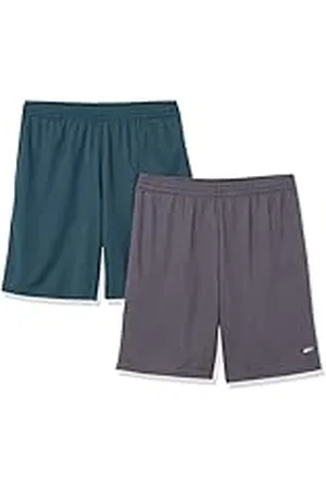 Amazon Pantalón Corto Holgado, técnico y de Estilo Deportivo (Disponible en Tallas Grandes y Largos Especiales) Hombre, Pack de 2, , XS