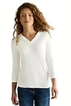 CECIL B322760 Camiseta de Punto con Aspecto de túnica, Vanilla White, XXL Mujeres