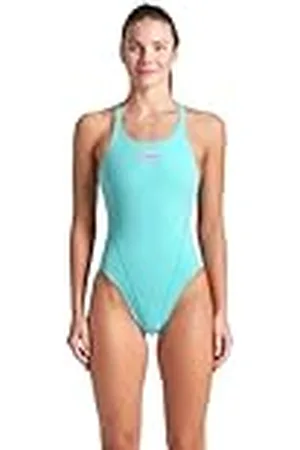 Arena Solid Swim Tech Team Bañador Completo Mujer, Traje de Baño Mujer de Secado Rápido, Bañador Deportivo en Tejido MaxLife Eco Resistente al Cloro y Protección UV, Tejido Frontal Forrado