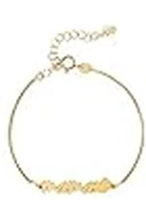 SINGULARU Pulsera Mamá Heart. Plata de Ley 925 con Acabado Baño de de 18 Kt. Talla Unica. Largo de cadena 17.5 cm. Joyas para Mujer