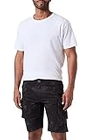 Alpha Industries Crew Camo Pantalones Cortos, Multicolor (Black Camo-125), 32 para Hombre
