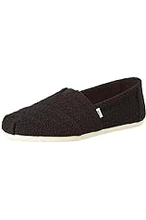TOMS Mujer KNITTED ALPARGATA Mocasines Planos, (Black),36 EU