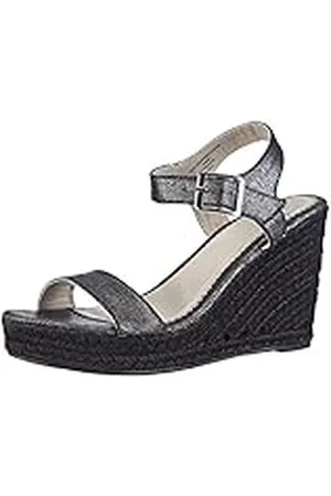 Pieces® PS Halloumi Espadrillos Silver, Sandalias de cuña Abiertas Mujer, , 40 EU