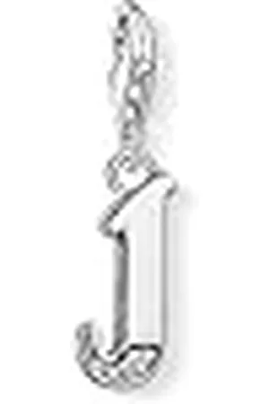 Thomas Sabo Colgante de Mujer, de Ley 925 con Circonitas Blancas, Plateado, 6 cm, Letra J