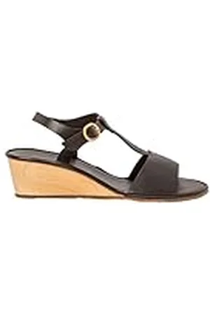 El Naturalista N853 Gaia, Sandalias con cuña Mujer, Black, 41 EU Ancho
