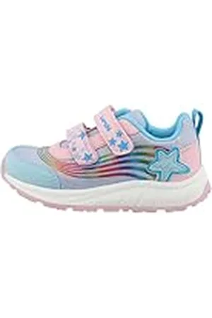 Lurchi 95L0083001, Zapatillas, LtBlue-Rose Glitter, 34 EU Ancho