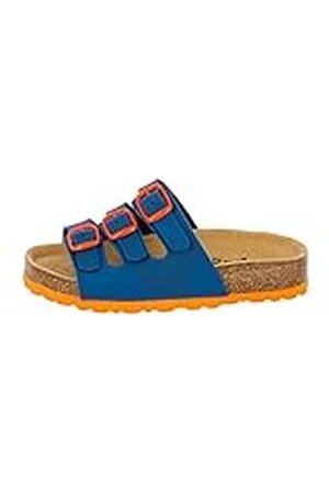 LICO Bioline Kids, Zuecos Unisex para Niños, Azul (marine/orange), 42 EU (9 Kinder UK)