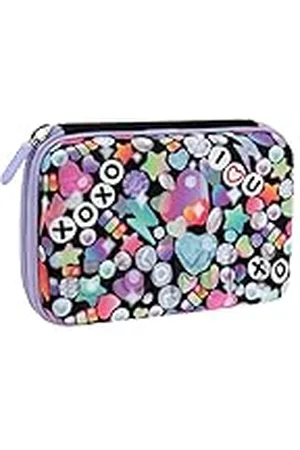 COMIX Bright Girl – Estuche Escolar Maxi organizado con divisores Interiores, Bolsillo Cremallera y Trabillas elásticas – Estuche portalápices y Porta papelería incluida, con Cierre de Cremallera
