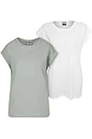 Urban classics Camiseta para Mujer con Hombros extendidos, 2 Unidades, , S
