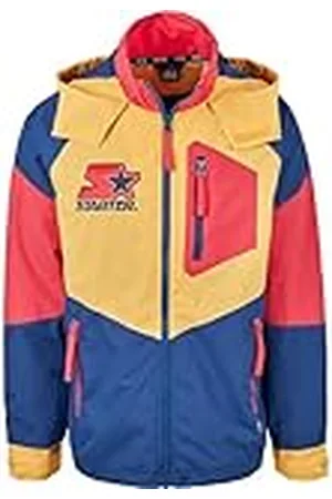 STARTER BLACK LABEL Starter Multicolored Logo Jacket Chaqueta, Rojo/Azul/Amarillo, XXL para Hombre