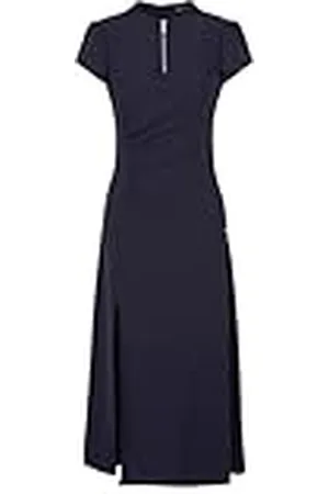 Armani Exchange Vestido de Longitud Media con Cuello simulado con Cremallera ocasión Especial, , L para Mujer