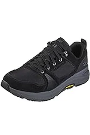 Skechers 216106 BKCC, Zapatillas deportivas, Ante negro/Textil negro/Carbón, 44.5 EU