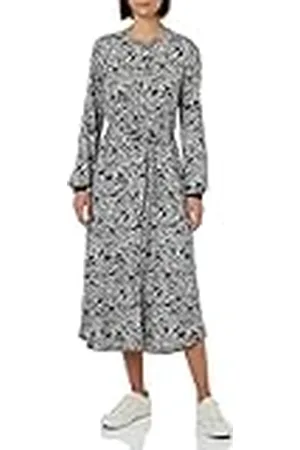 Kaffe Camiseta de Manga Larga con Cuello Redondo Vestido, , M para Mujer