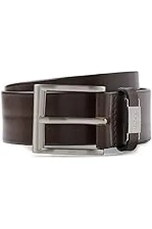 HUGO BOSS Connio, Cinturón Hombre, Marrón (Dark Brown), 80