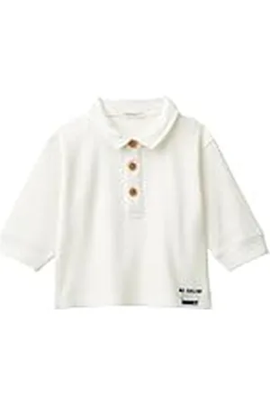 Benetton Camiseta Polo M/L 3793a3005 Camisa, Color Blanco, 74 cm para Bebés