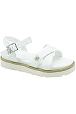 Patrizia Pepe Pj296.30_38, Sandalia Niñas, White, 21.5 EU Estrecho