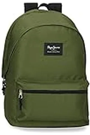 Pepe Jeans Aris Mochila para Portátil Doble Compartimento 15,6" Verde 31x44x15 cms Poliéster 20,46L