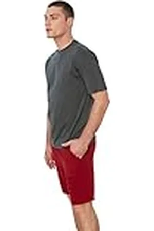 Trendyol Camiseta básica de Manga Corta para Hombre, 100% algodón, Ajuste Relajado, Cuello Redondo, Color , M