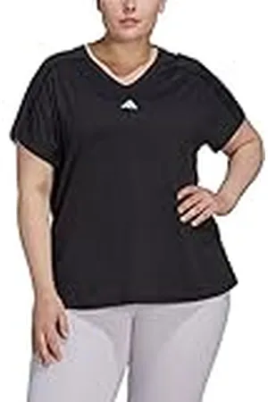 adidas Mujer AEROREADY Train Essentials Minimal Branding V-Neck tee (Plus Size), , XXL Plus