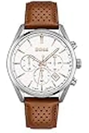 HUGO BOSS Reloj Cronógrafo de Cuarzo para Hombre Colección Champion con Correa de Cuero Marrón Claro - 1513879
