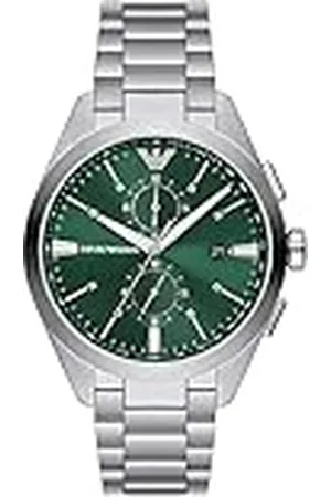 Emporio Armani Reloj Hombre, Movimiento cronógrafo, 43mm caja de acero con correa de acero, AR11480