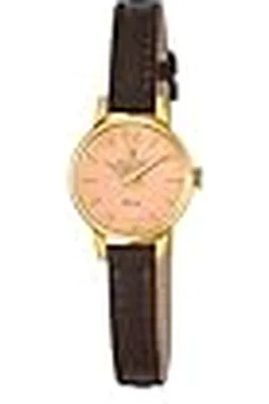 Festina Reloj Mujer F20261/2 Outlet Caja de Acero Inoxidable 316l Dorado Correa de Cuero Marrón