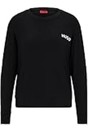 HUGO BOSS Unite_LS-Camisa Pyjama_Longsleeve, Negro1, L para Mujer