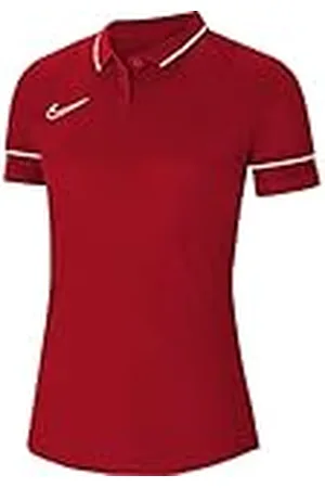Nike Womens Polo W Nk DF Acd21 Polo SS, University Red/White/Gym Red/White, Cv2673-657, XL