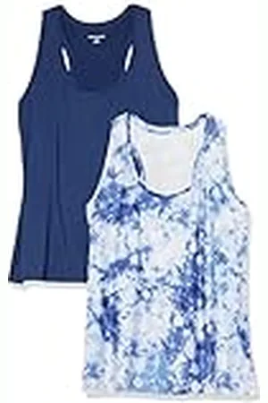 Amazon Top Deportivo Elástico de Secado Rápido y Tirantes (Hay Tallas Grandes) Mujer, Pack de 2, , S