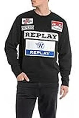 Replay M6718, Sudadera Hombre, Negro , S