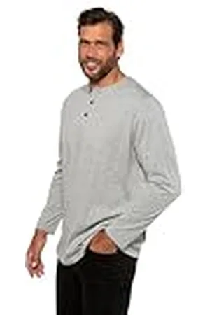 JP 1880 Henley, básico, Camiseta, Manga Larga, Tapeta de Botones, hasta la Talla 8 XL 8XL 702555123-8XL