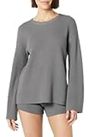 THE DROP Alice Jersey Acanalado con Cuello Redondo Y Abertura En La Espalda Suéter pulóver, , S