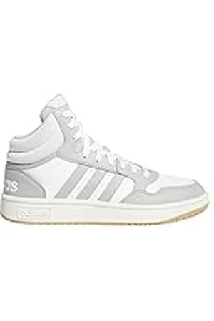 adidas Hoops 3.0 Mid Classic Shoes, Zapatos Mujer, Cloud White/Grey Two, 35.5 EU
