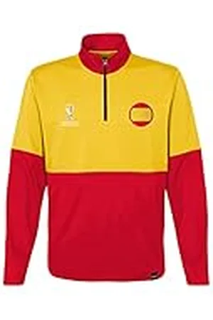 FIFA Sudadera Oficial de la Copa del Mundo 2022 con Cremallera de 1/4 para Hombre, Cierre de un Cuarto de España (Paquete de 1)