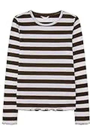 Springfield SPRINGFILED, Mujer, Camiseta Detalles Ondulados, Medium Khaki, L