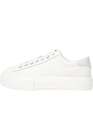 Tommy Hilfiger Flatform Sneaker Mujer Low Top, Blanco (Ecru), 36