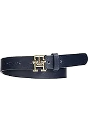Tommy Hilfiger Mujer Cinturón TH Logo 2.5 Cinturón de Cuero, , 80