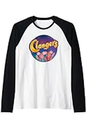 Clangers Logotipo retro de Waving Circle Camiseta Manga Raglan