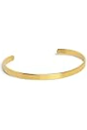 SINGULARU Brazalete Plate. Acero con Acabado en Baño de 18Kt. Pulsera Rígida y Ajustable con Apertura de 3 cm. Joyas Para Mujer
