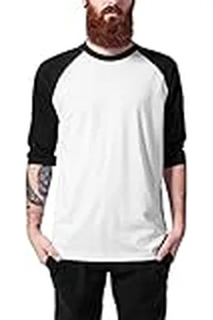 Urban classics Camiseta Hombre de Manga Ranglán a Tres Cuartos hasta el Codo, Algodón, Largo Normal, Disponible en Distintos Colores y tallas XS - 5XL