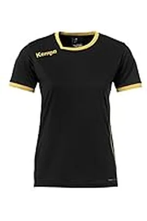 Kempa Curve MC Camiseta de Juego, Mujer, Negro/Dorado, XXL